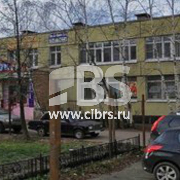 Бизнес-центр Новгородская 25 вид из сквера
